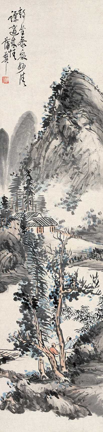 蒲华 山水 立轴